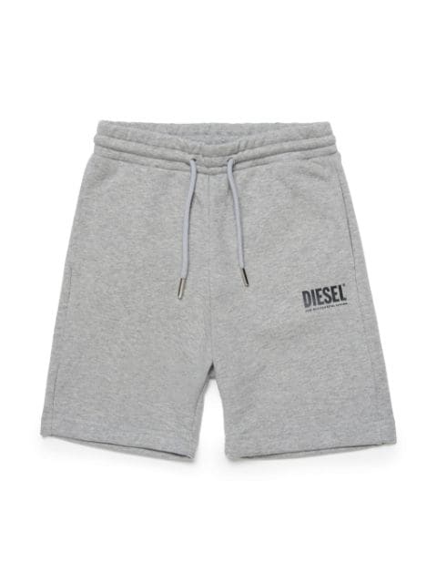 Diesel Kids logo-print cotton track shorts