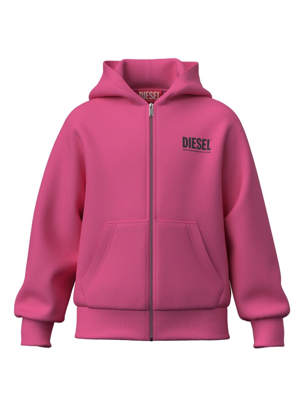 Diesel Kapuzenjacke Mit Logo-print In Rosa