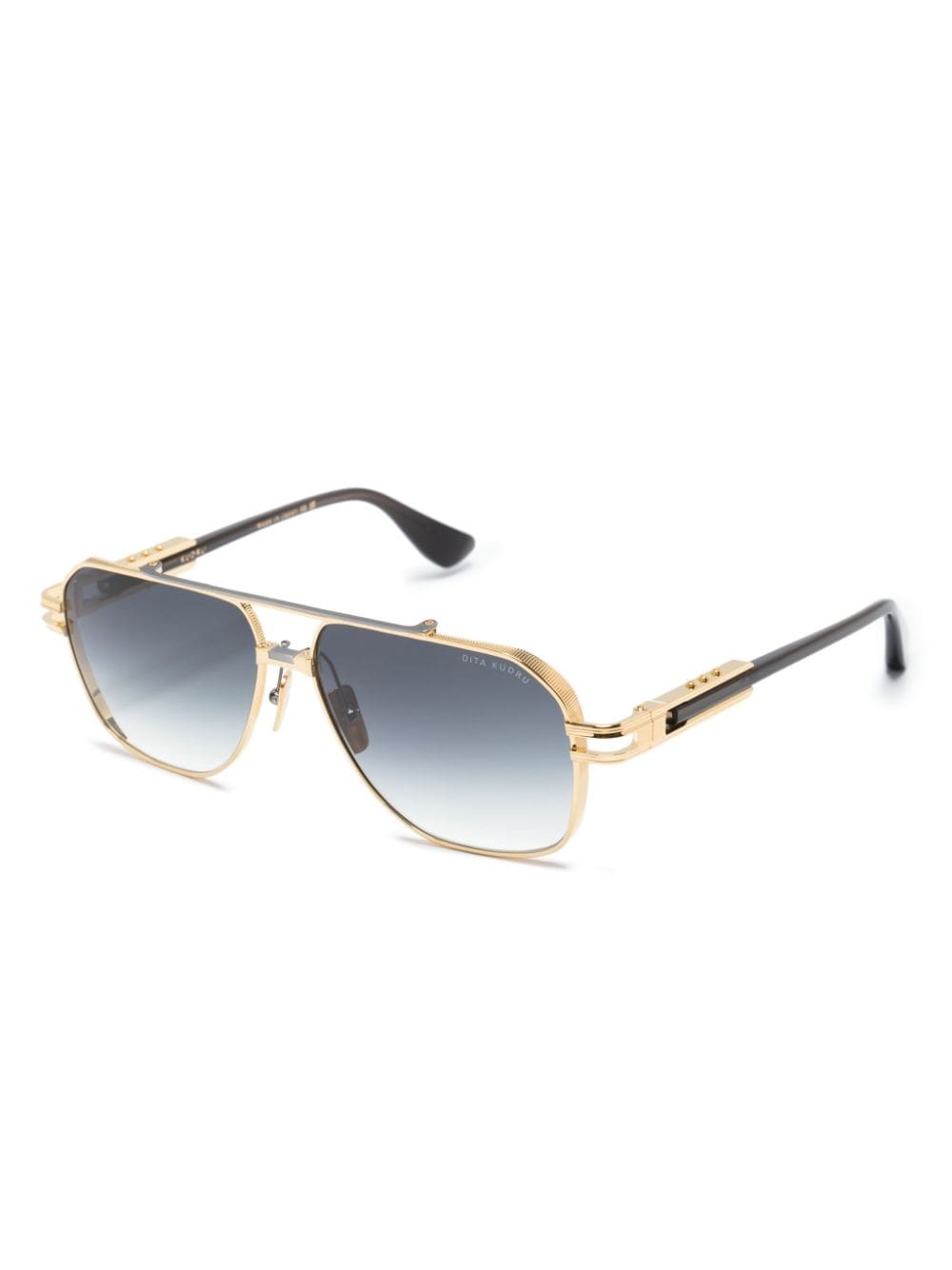 Shop Dita Eyewear Kudru Pilot-frame Sunglasses In Gold