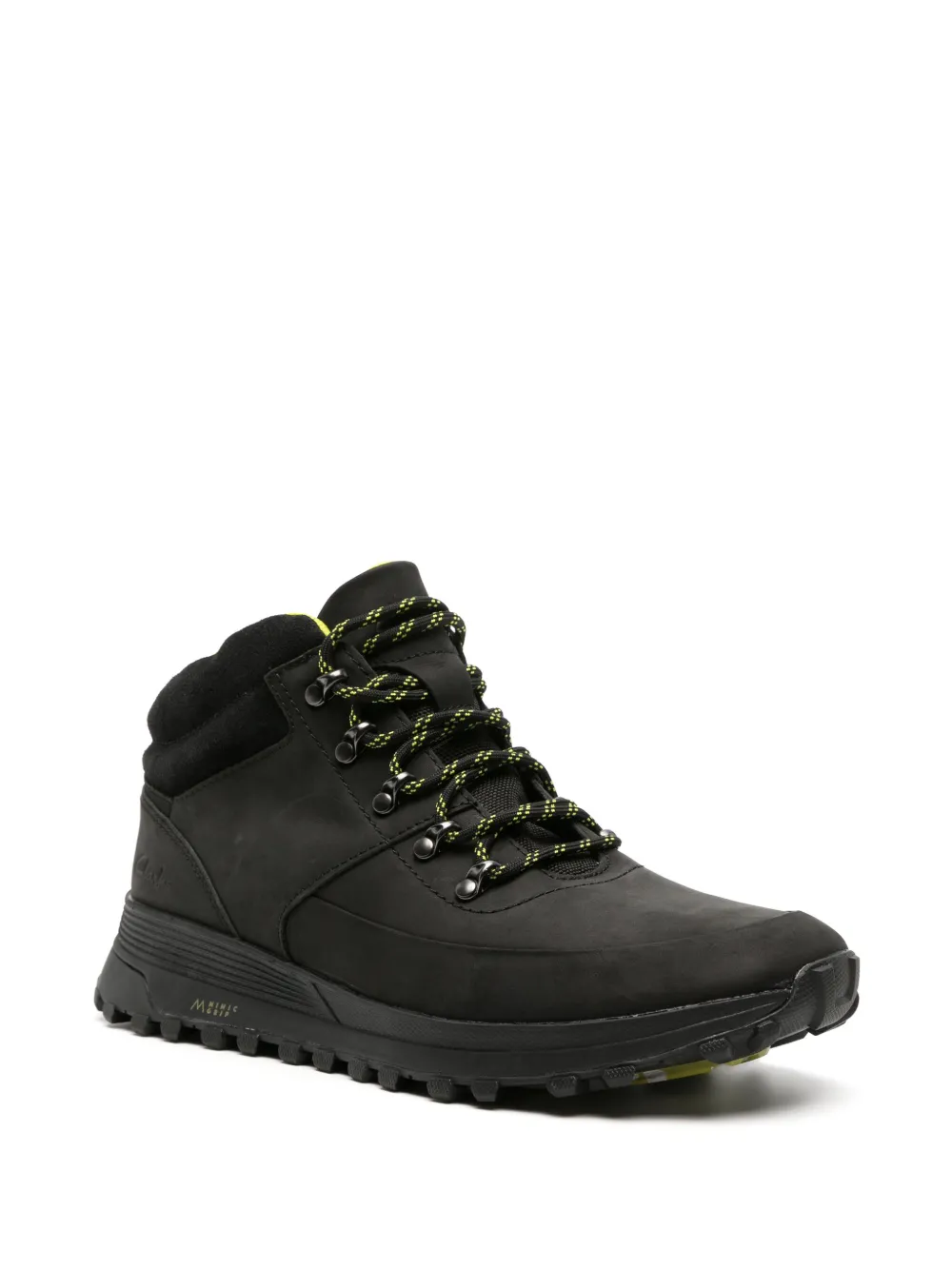 Shop Clarks Atl Trek Mid Leather Boots In Black