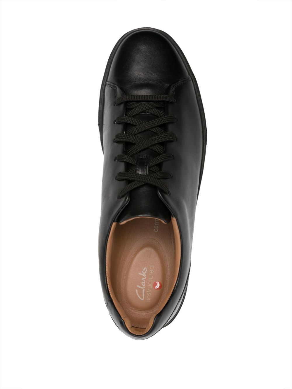 Shop Clarks Un Costa Lace Leather Sneakers In Black
