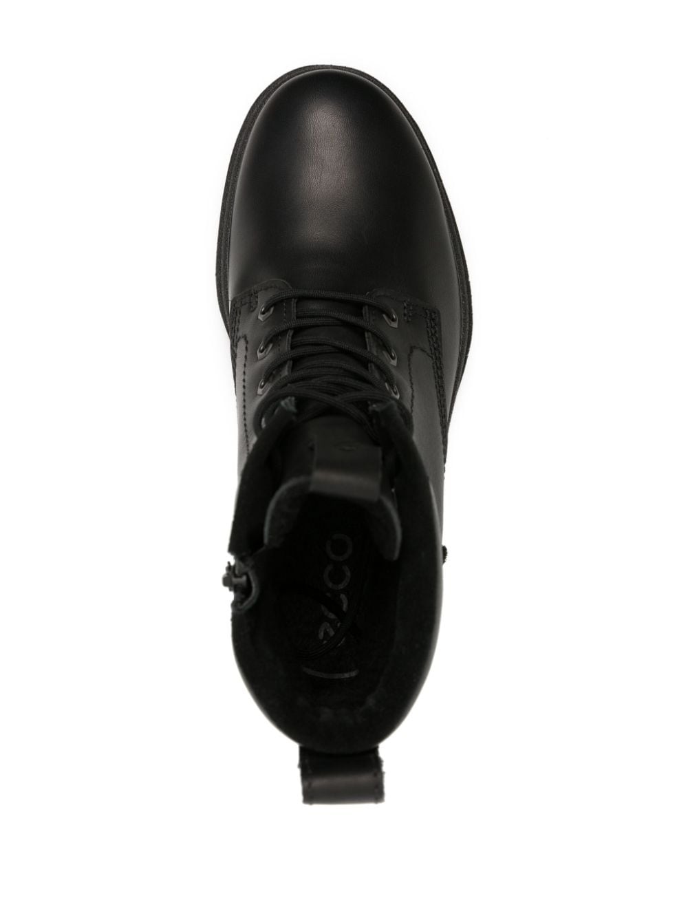 Shop Ecco Grainer Logo-embossed Leather Boots In Schwarz