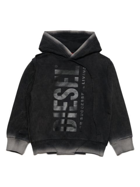 Diesel Kids distressed-effect cotton hoodie