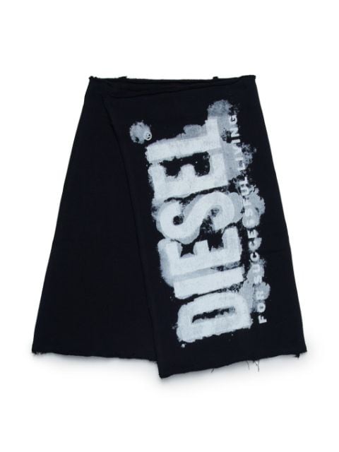 Diesel Kids watercolour-effect print wallet skirt