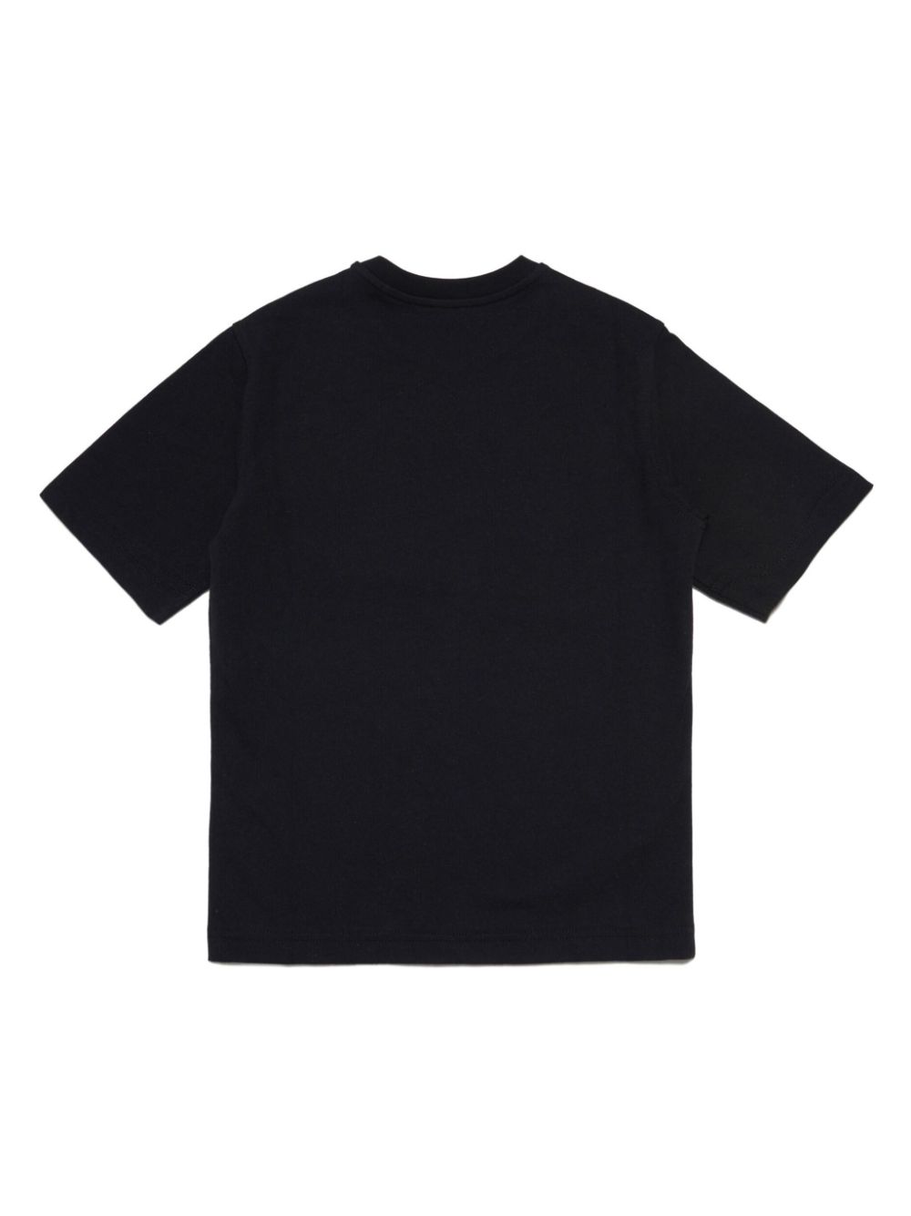 Shop Diesel Logo-embroidered Cotton T-shirt In Schwarz