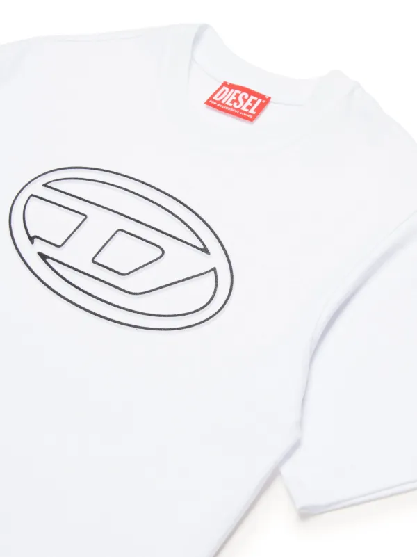 DIESEL ホワイト Tシャツ ロゴ刺繍 新品未使用品 DIESEL ホワイト ロゴ Tシャツ タグ付き M サイズ