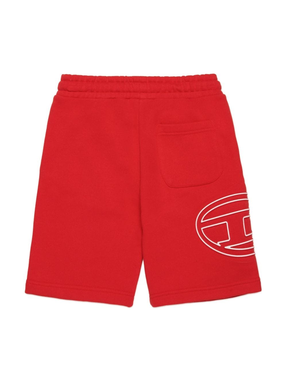 Shop Diesel Oval D Cotton Shorts In Red