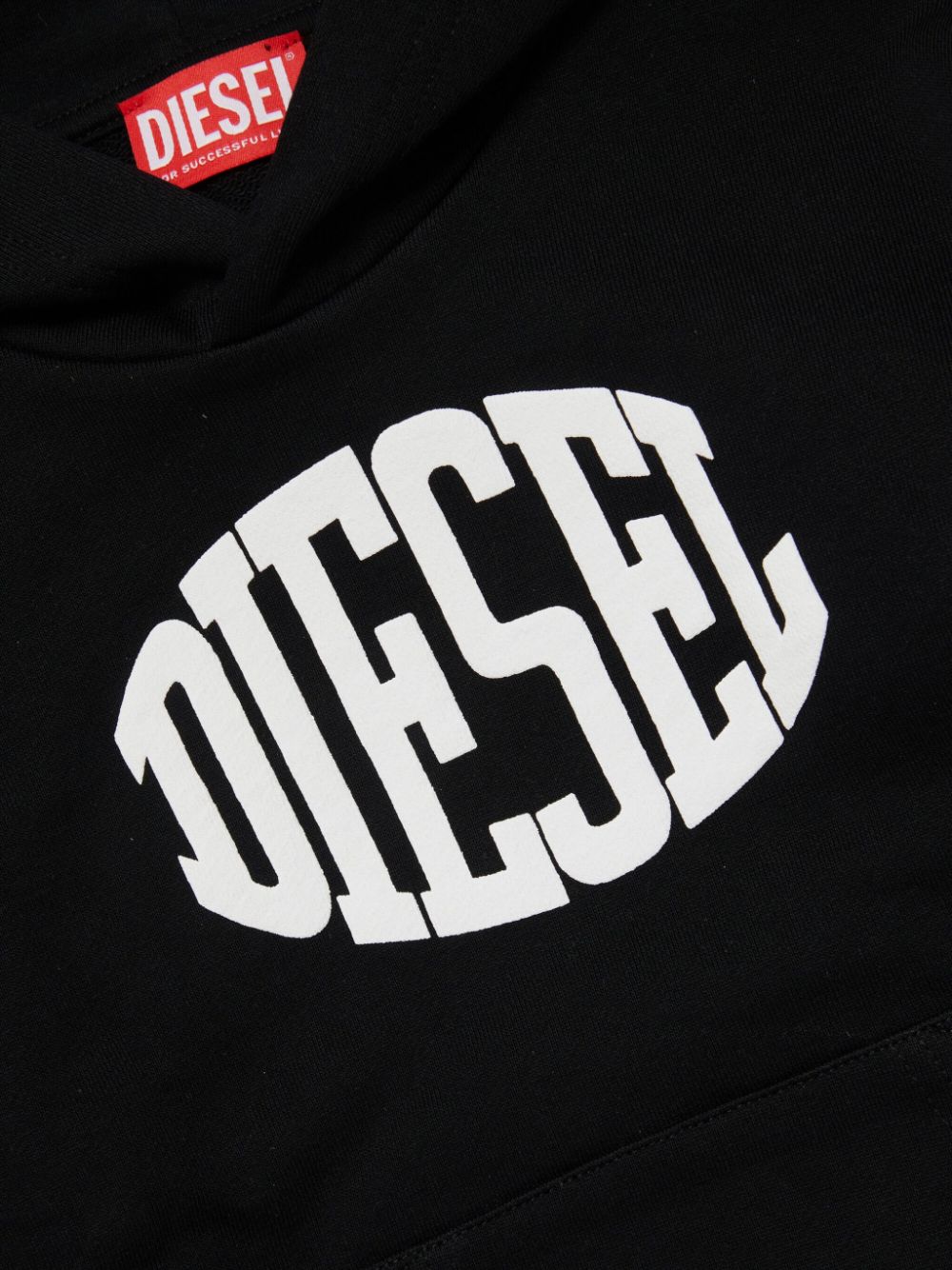 Shop Diesel S-bolc Logo-print Hoodie In Black