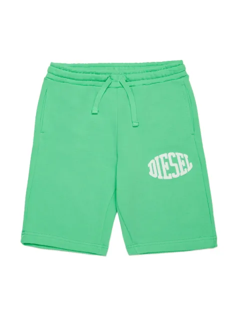 Diesel Kids logo-print cotton track shorts