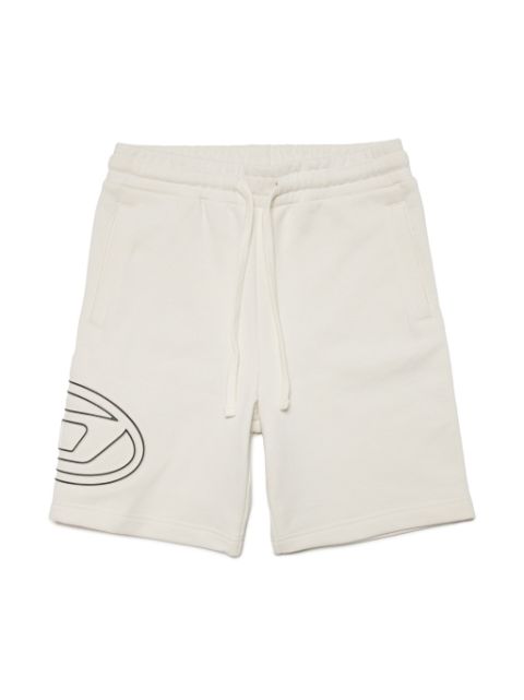 Diesel Kids Pcurvebigoval logo-print cotton shorts