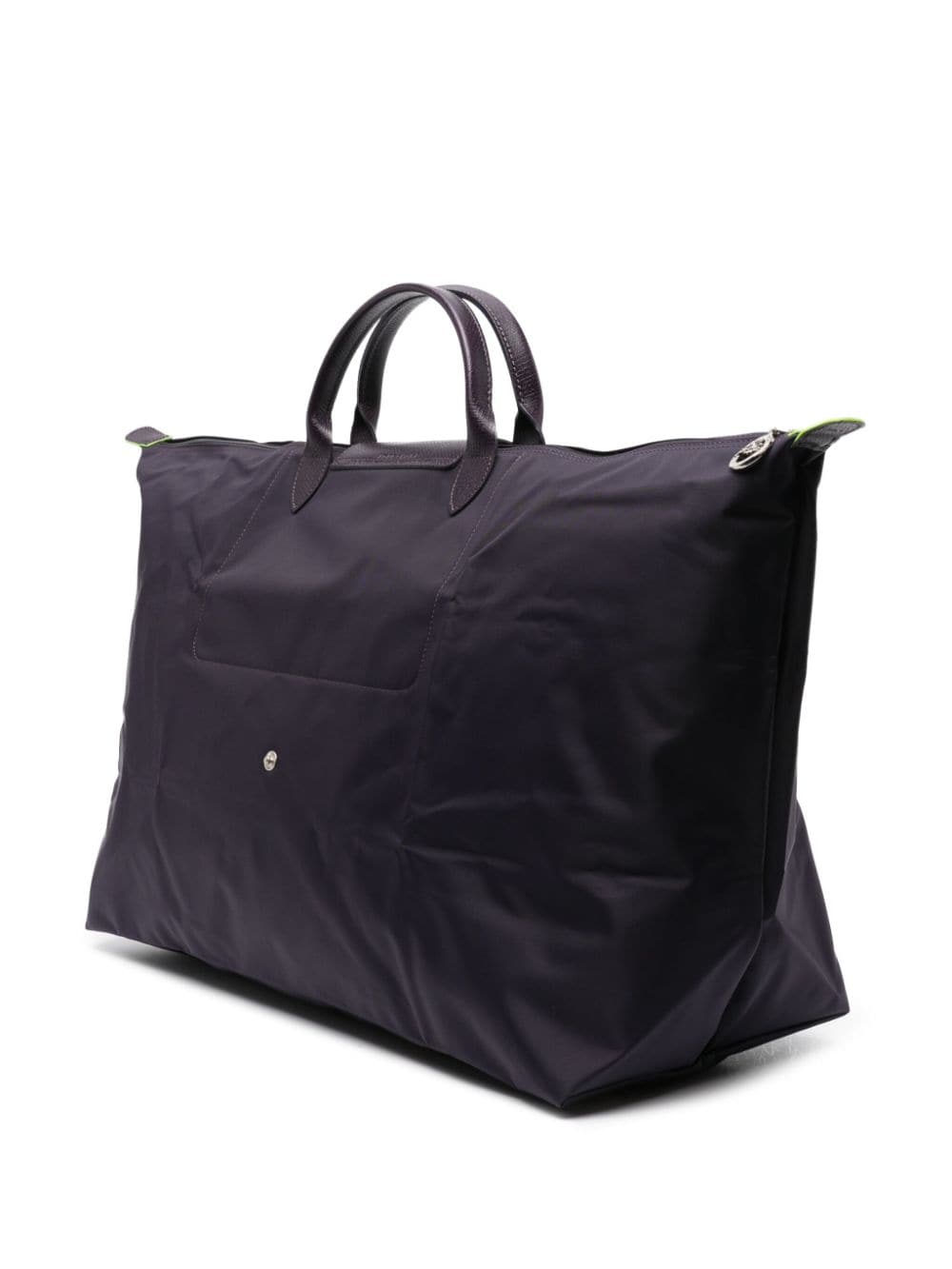Shop Longchamp Medium Le Pliage Logo-embroidered Travel Bag In Purple