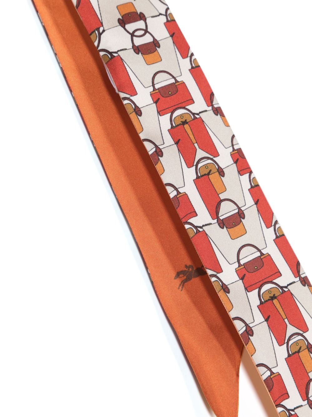 Longchamp Zijden bandeau met print Oranje