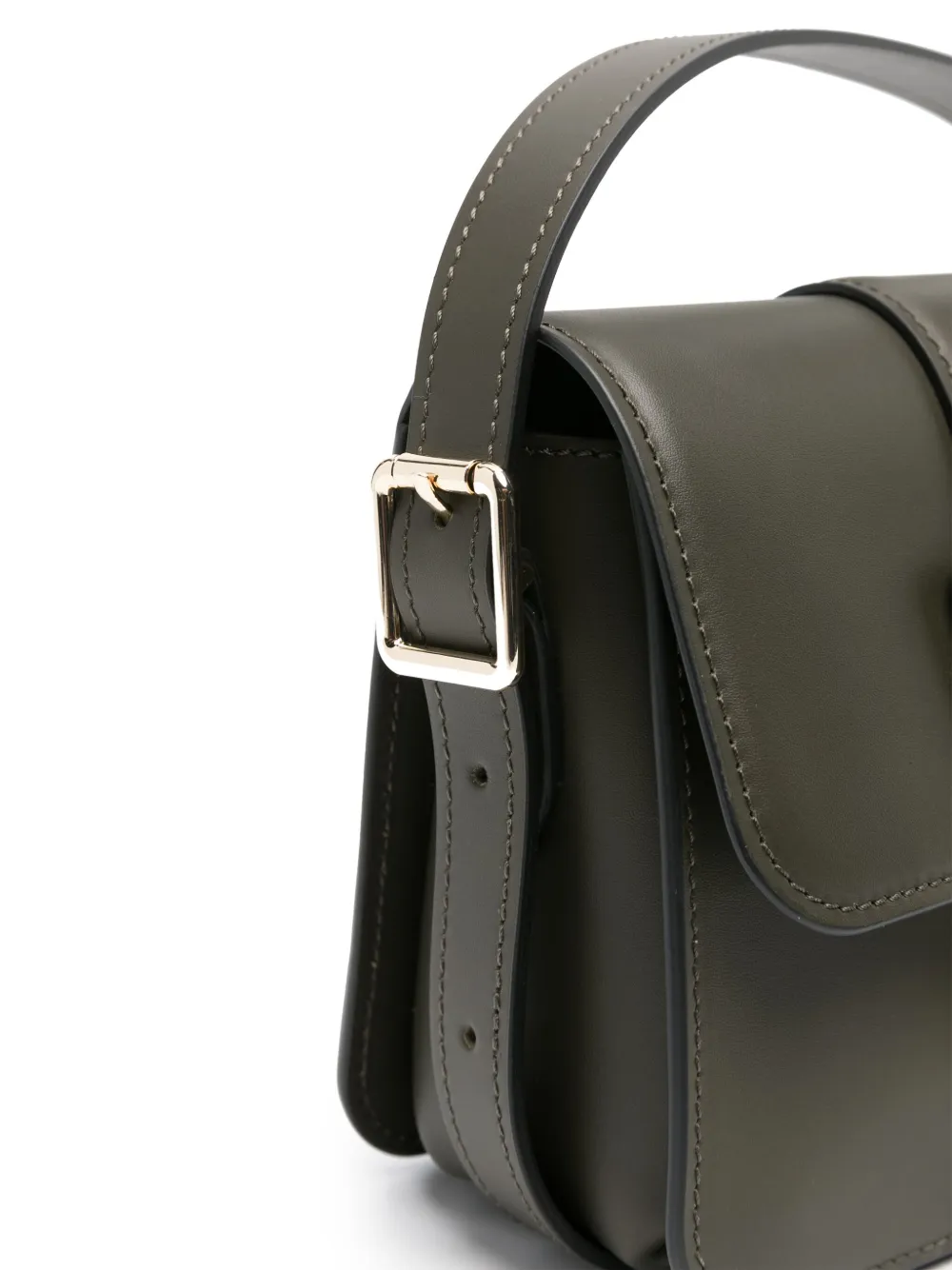 Longchamp Small Box-trot Leather Crossbody Bag In Green