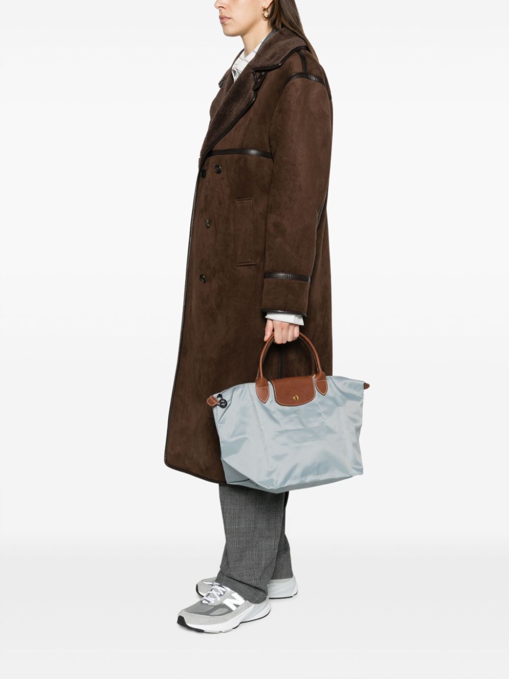 Shop Longchamp Medium Le Pliage Original Tote Bag In Grey