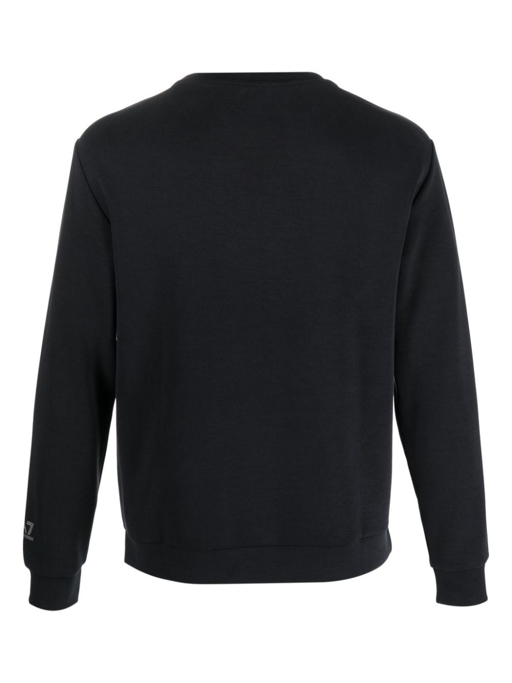 Ea7 Emporio Armani logo-embroidered crew-neck sweatshirt - Zwart