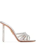 Aquazzura Tequila crystal-embellished sandals - Silver