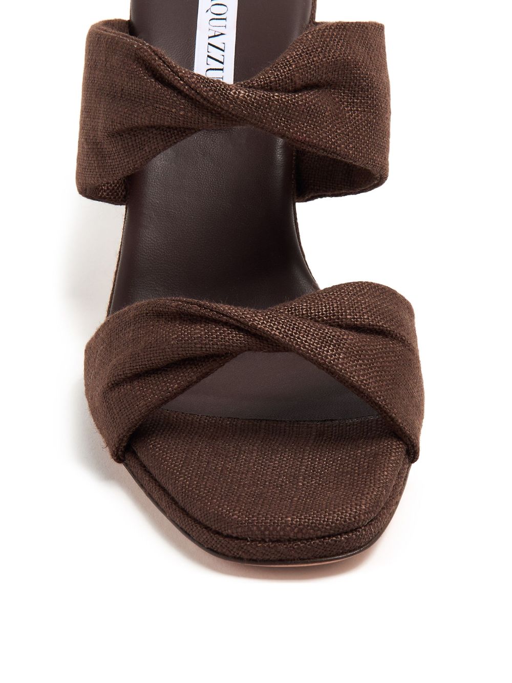 Shop Aquazzura Twist-strap 75mm Sandals In Brown