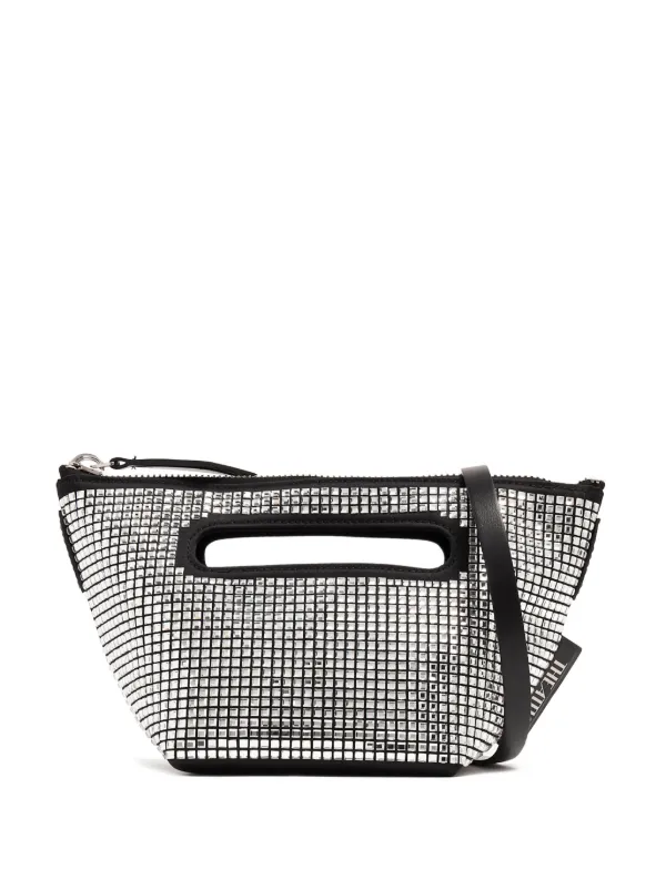 The Attico Via Dei Giardini 15 Crystal Tote Bag in Silver