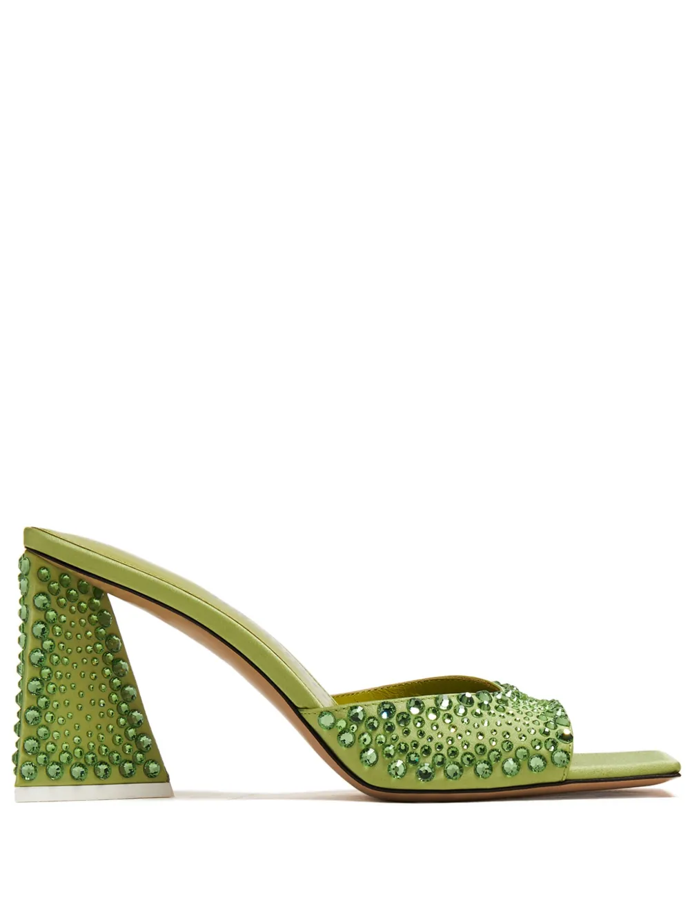 Attico Green Mini Devon Mules In Green