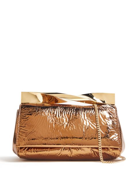 Aquazzura mini Twist leather clutch bag