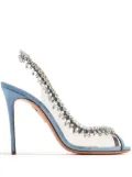 Aquazzura Temptation crystal-embellished pumps - Blue