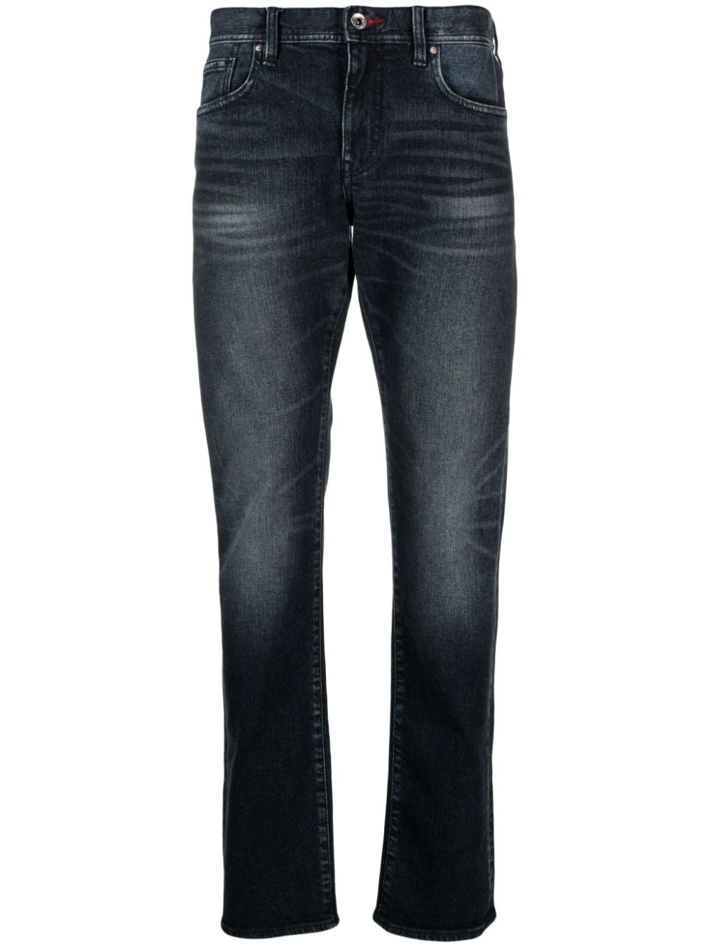 Armani Exchange Jeans met logopatch Blauw
