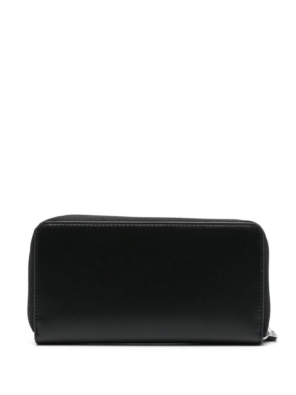 Armani Exchange debossed-logo zipped wallet - Zwart