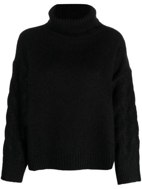 Armani Exchange roll-neck cable-knit jumper Women