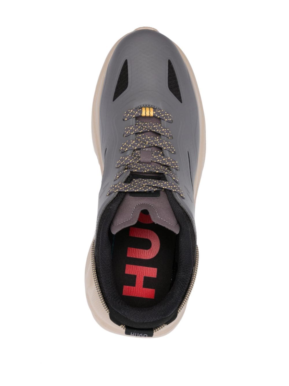 HUGO logo-embossed panelled sneakers Grey