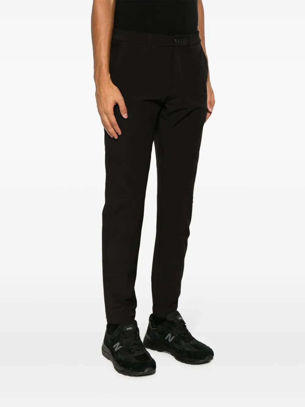 BOSS Broek met logopatch Zwart