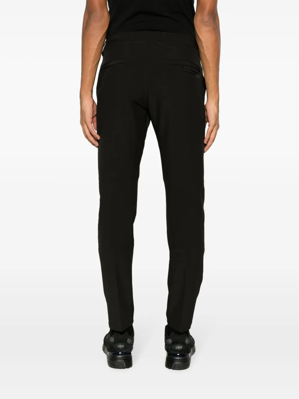 BOSS Broek met logopatch Zwart