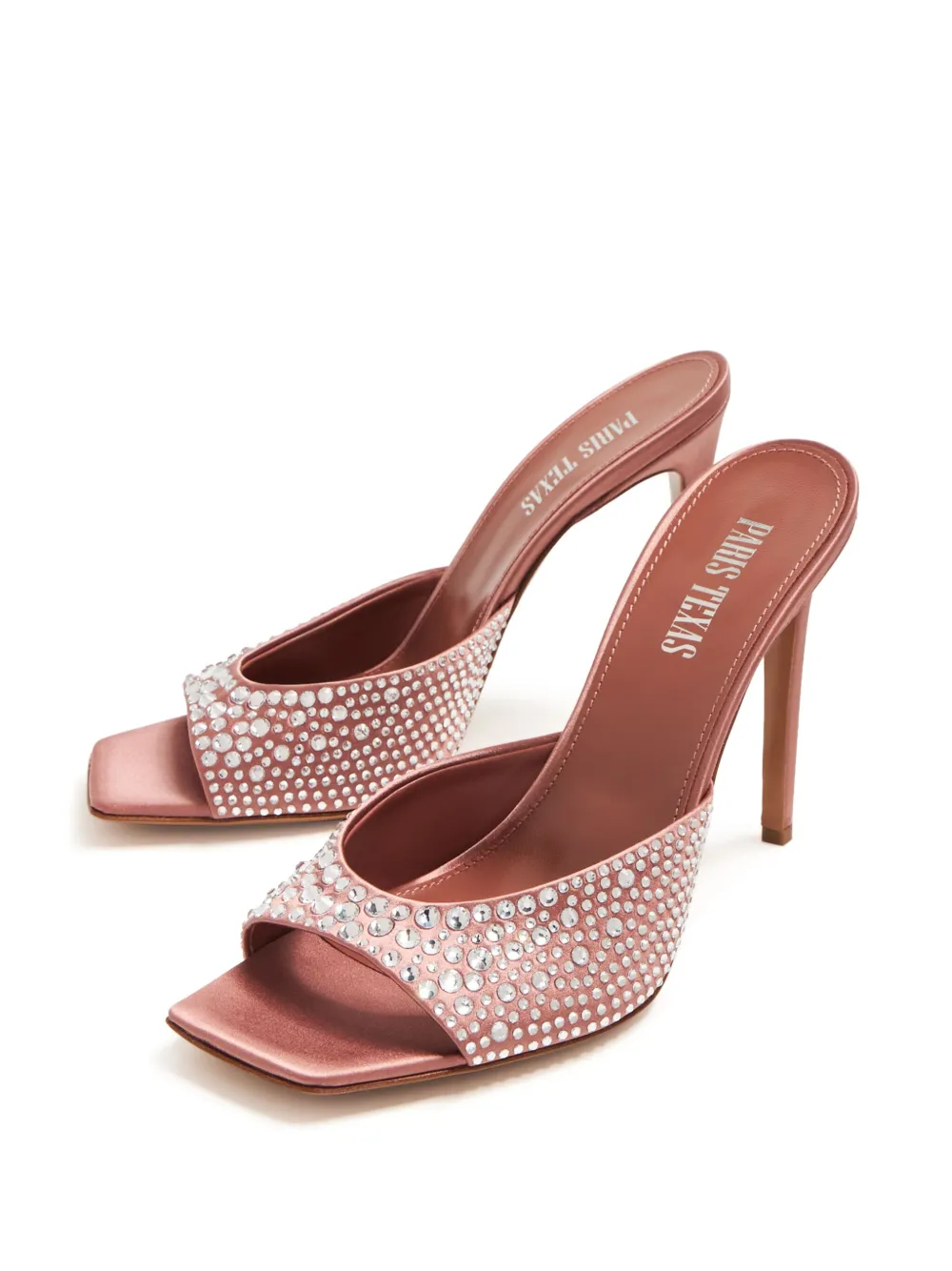 Shop Paris Texas Holly Crystal-embellished Mules In Pink