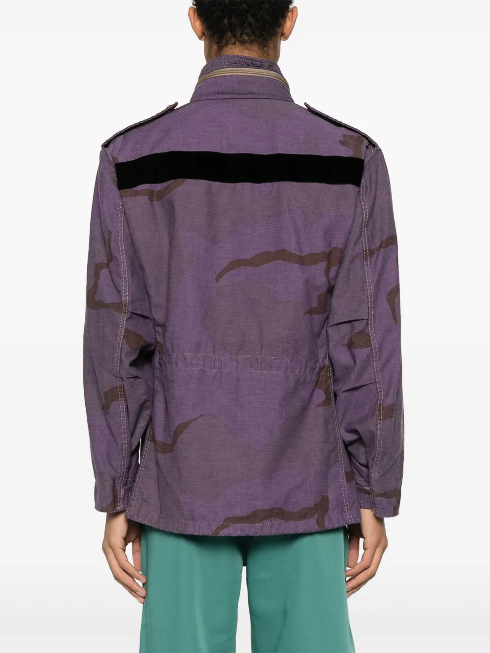 Shop Oamc Re:work Field Camouflage-print Jacket In Purple