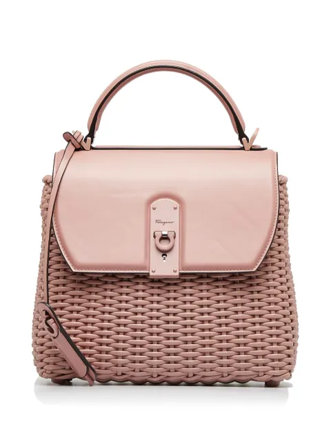 Ferragamo Pre-Owned Gancini Wicker Boxyz Tasche