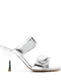 GIABORGHINI 80mm Perni 03 laminated sandals - Silver