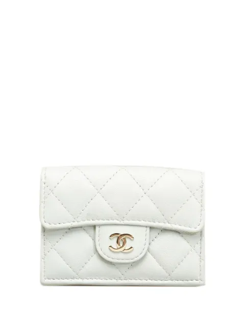CHANEL Pre-Owned diamond-quilted trifold wallet