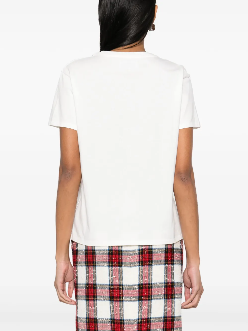 Mc2 Saint Barth Rhinestone-embellished Cotton T-shirt In White