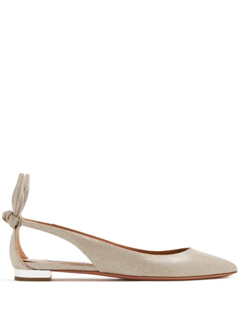 Aquazzura Sapatilha com detalhe de laço