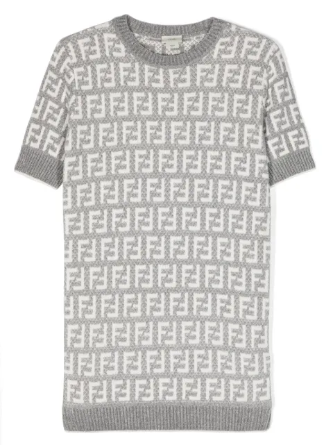 Fendi Kids FF-motif crew-neck dress