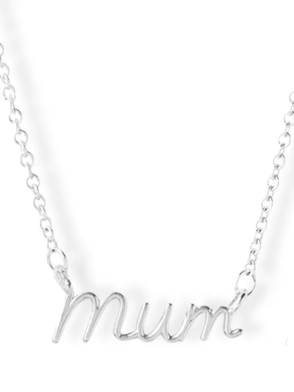 Mum necklace sale white gold