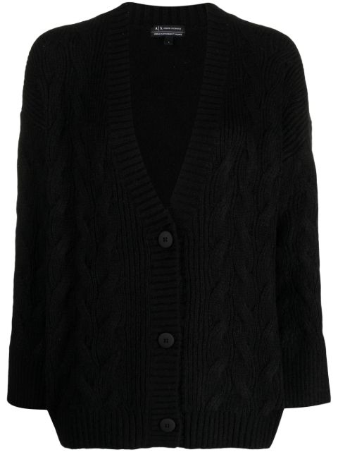 Armani Exchange button-up cable-knit cardigan Women