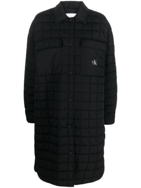 Calvin Klein Jeans button-up quilted coat