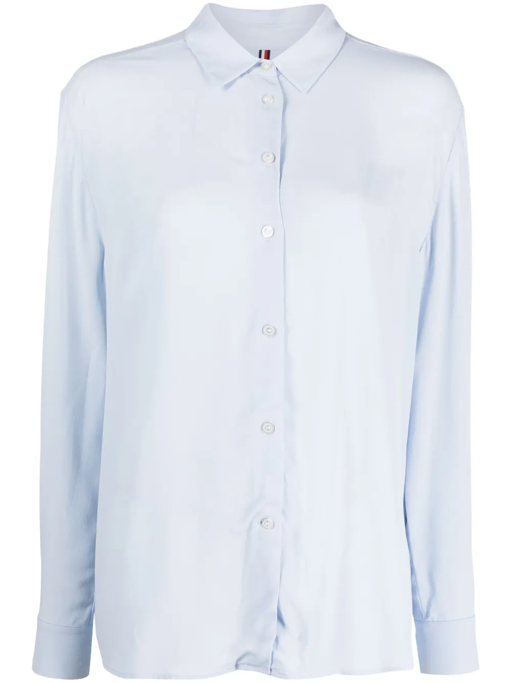 Tommy Hilfiger Embroidered-logo Shirt In Blue