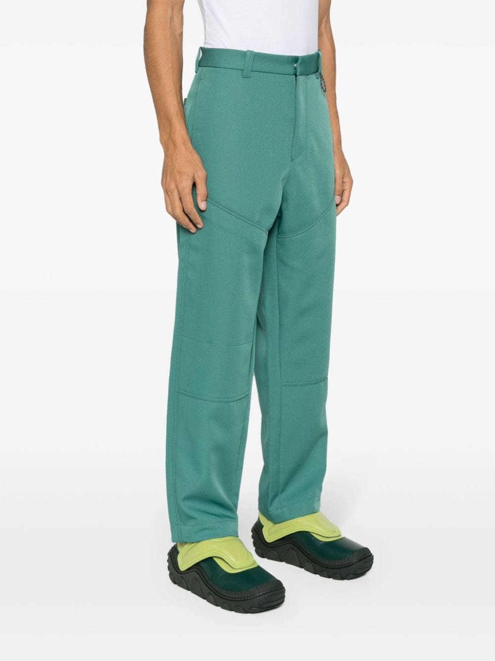 Shop Oamc Shasta Tapered Trousers In Green