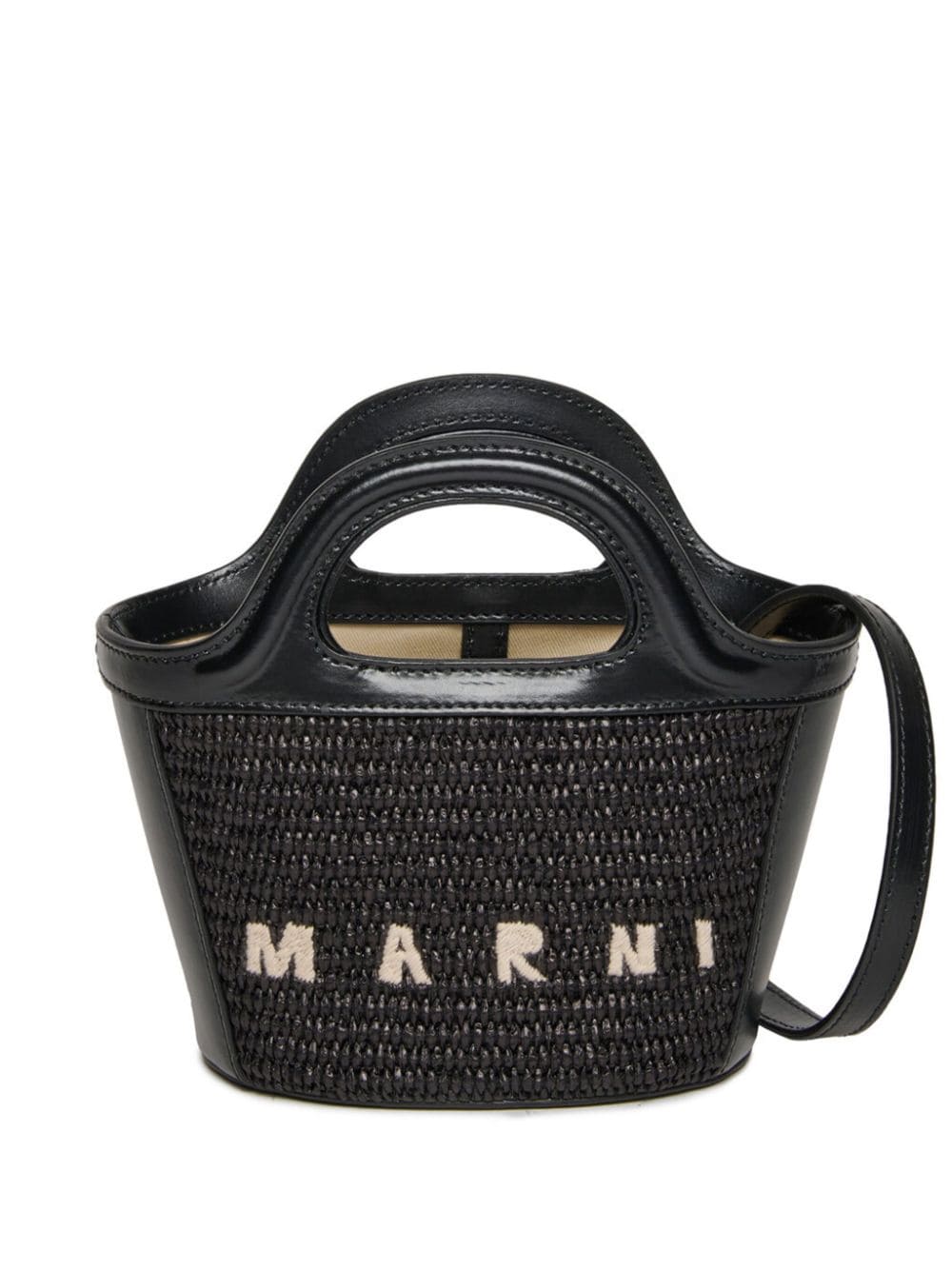 Marni Kids Tropicalia tas met geborduurd logo Zwart