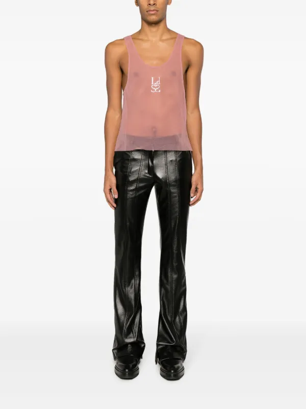 Ludovic De Saint Sernin rhinestone-embellished Sheer Tank