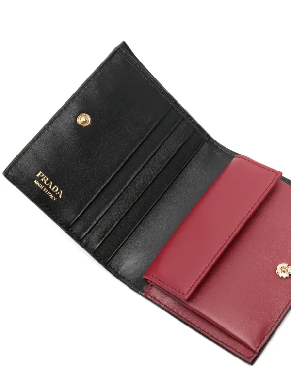 【関税込み】prada TRIANGLE LOGO WALLET Prada Triangle Logo Rectangle Wallet | Black | FARFETCH