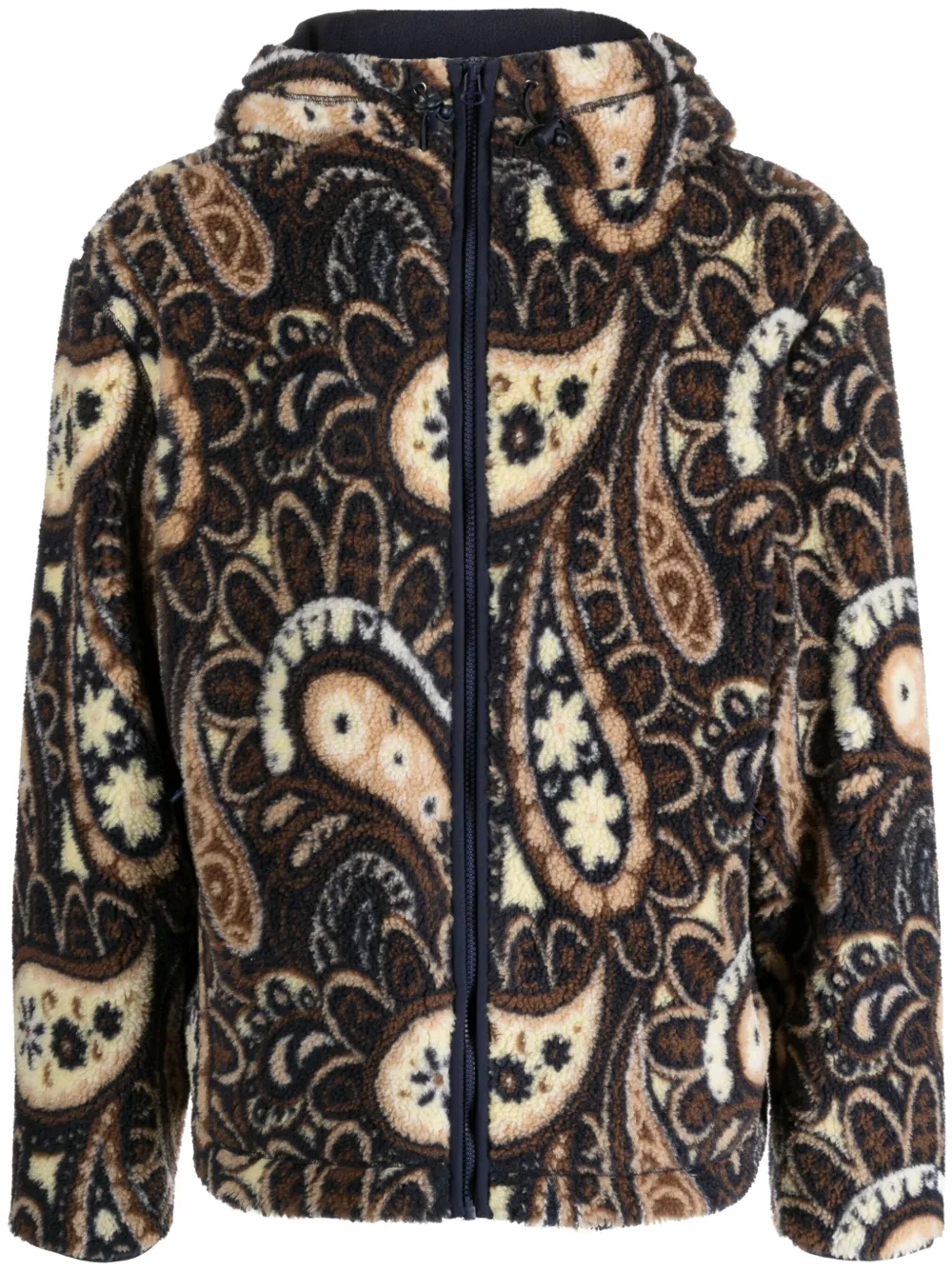 Drôle De Monsieur Abstract-pattern Print Fleece Jacket In Blue