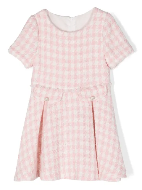 Lapin House houndstooth-pattern flared dress