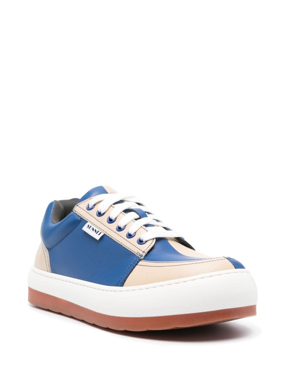 Shop Sunnei Dreamy Panelled Sneakers In Blue